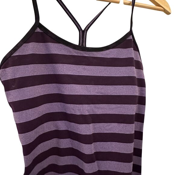 Lululemon Purple Striped Razorback Tank Top Witch Print Halloween Size 6 - Picture 3 of 5